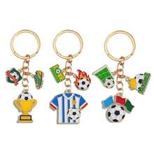Football Player Keychain, Alloy Material Sport Style Key Ring, Fashion Creativity Design I Love Football Jewelry Gift Football Pendant Keychain Football Lovers - Multicolor - View 2