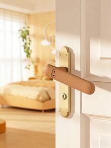 1pc Silicone Door Handle Protector Cover, Thick Anti-Collision Grip Sleeve, Made Of Anti-Static Soft Silicone, Suitable For Home Accessories, Home Decor, Room Decor, Household Essentials,Mother's Day Gift,Bedroom Decor,Garden,Kitchen Decor,Summer,Beach,Travel Essentials,Room Decor,Squishy,Graduation - Multicolor - View 8