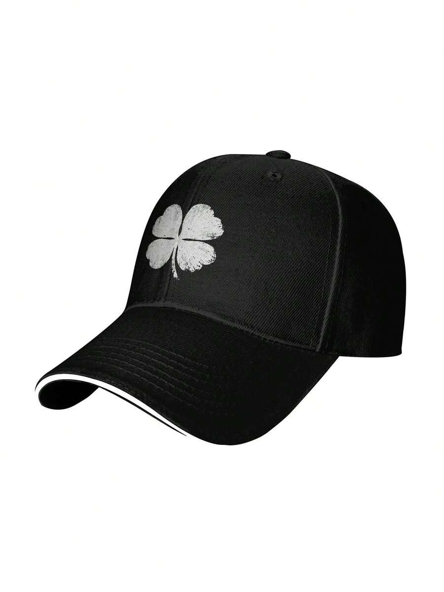 Vintage Shamrock Baseball Cap Adjustable Size For Running Workouts And Outdoor Activities Hat All Seasons - 黑色 - 查看 1