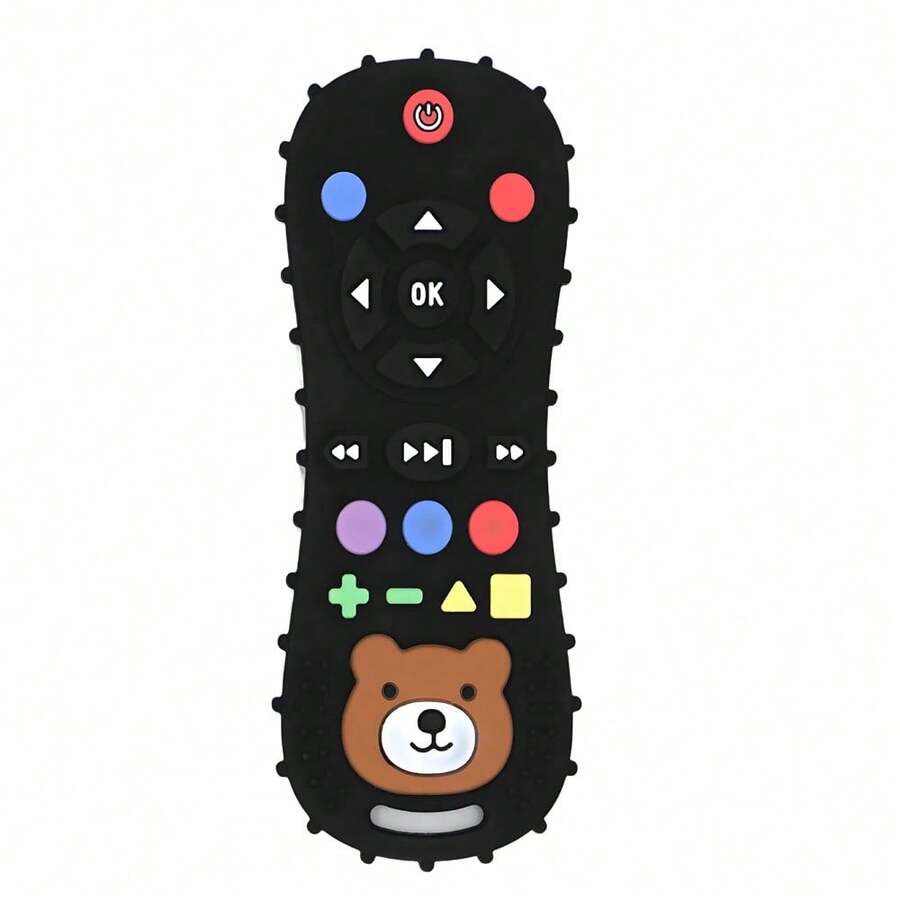 Mordedor de silicona con Control remoto para bebé, guantes anticomer, pulsera para chupete, palo de dentición, juguetes para morder, 1/3 Uds. R48O - 2025 Negro - Ver 1