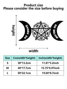 1PC Triple Moon Pentagram Metal Wall Decoration - Witchcraft Decoration, Adorned With "As Above, So Below", Waterproof Outdoor Hanging, Suitable For Altars, Patios, And Gothic Homes, Unique Creative Gift - Multicolor - View 5