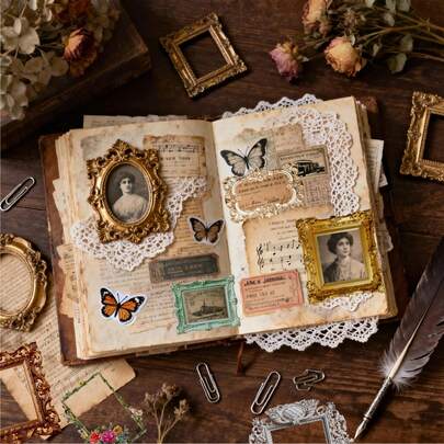 Vintage European Mini Resin Photo Frame, DIY Small Decor Embossed Flower Positioning Frame Earring Accessories