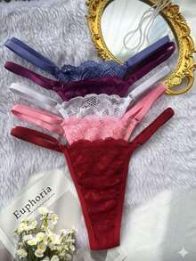Stylish Lace Thong Panties For Women In A Variety Of Vibrant Colors. - Multicolor - View 1