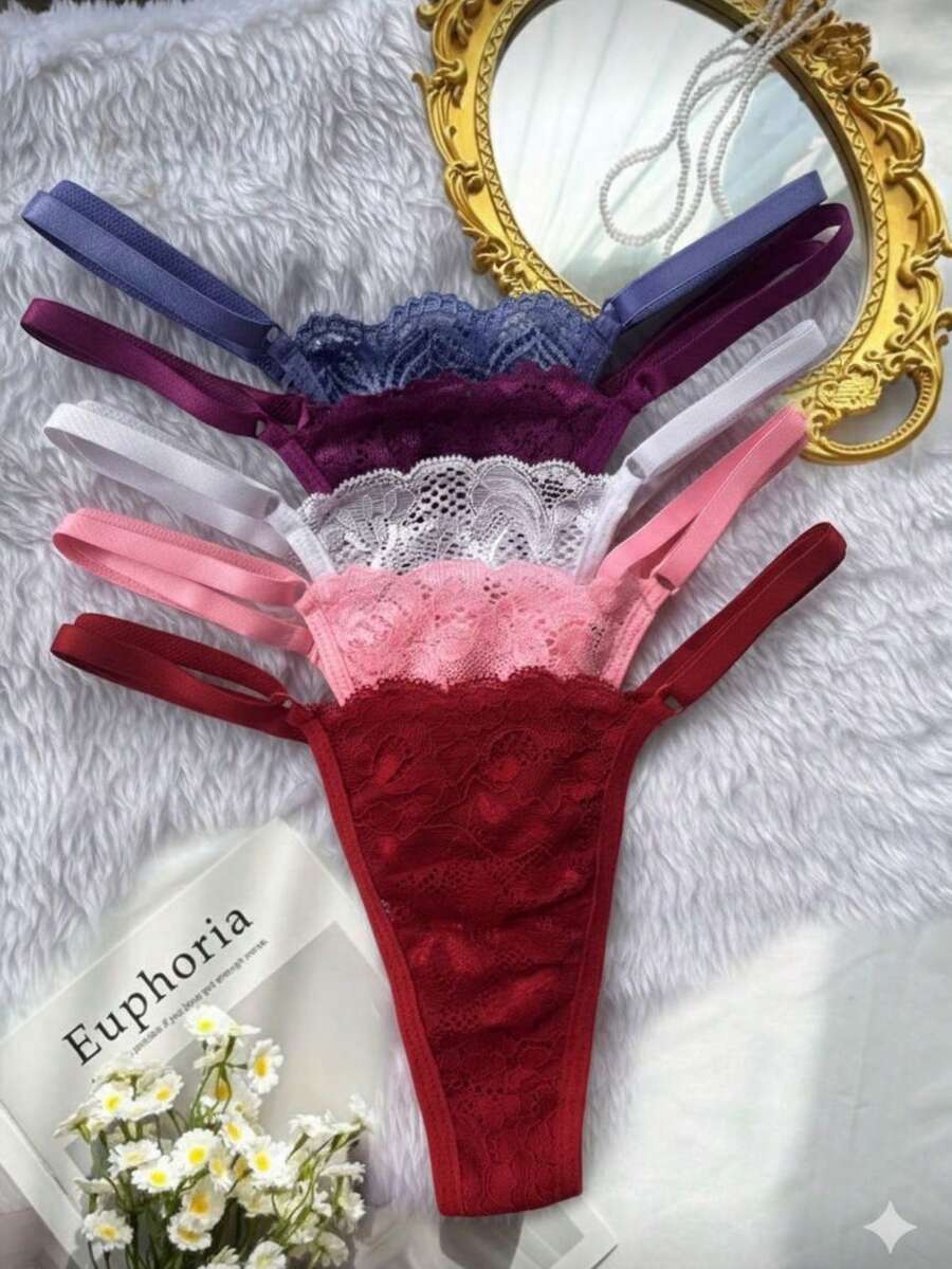 Stylish Lace Thong Panties For Women In A Variety Of Vibrant Colors. - Multicolor - View 1