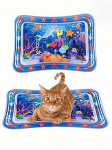 升级加厚防滑猫咪戏水垫，室内猫咪专属清凉戏水垫，互动猫玩具，让猫咪独立玩耍 - 彩色 - 查看 3