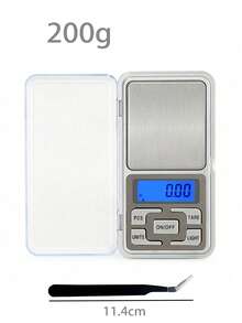 1 pieza Báscula electrónica de bolsillo para joyería, 2 rangos de medición: 200g/500g, apta para pesar polvo, oro, hojas de té, conveniente y práctica con pantalla LCD, se puede usar para pesar joyería diaria, metales preciosos, polvo y otros artículos pequeños, funciona con batería (batería no incluida) - Multicolor - Ver 15