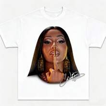 Vintage Little Miss Drama Tour, Am I The Drama T-Shirt, L Crew Neck T-Shirt, Hip Hop Icon Graphic Tee - 白色3 - 查看 1
