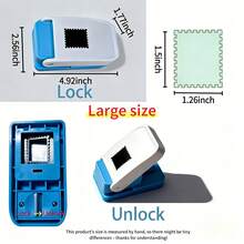 1pc Rectangular Stamp Punch DIY Large Paper Punch And Embossing Machine – Stamp-Style Decorative Cutter, Perfect For Handmade Books, Photo Albums, Greeting Cards, Office Supplies, Gifts, And Scrapbooking.Scrapbook Supplies Office Supplies(2026) - A - View 3