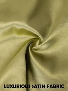 Women's Satin Silky Elastic High Waist Side Zipper Mini Skirt Flared Elegant A-Line Short Skirt - màu xanh lá - Xem 5