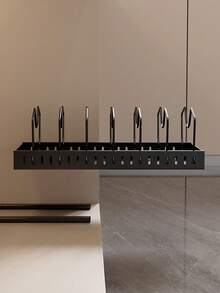 1PC Multi-Functional Pull-Out Kitchen Utensil Rack Is Suitable For Storing Pot Lids, Tableware, Cookware, Etc. Durable And Space-Saving, It Slides Out And Can Be Installed Inside Cabinets. Suitable For Home Kitchens, Restaurants, And Hotels. - Multicolor - View 8