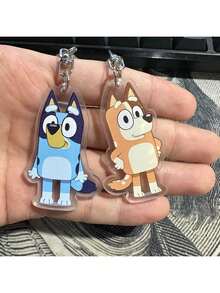 1套/5个装 Bluey 家族亚克力钥匙扣挂件包包挂件 Bingo Friends 娃娃挂件，非常适合节日、粉丝和送礼，完美的派对和节日礼物，嘉年华玩具（款式随机） - 彩色 - 查看 10