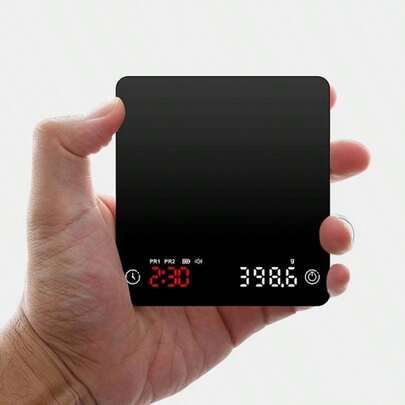 Mini Rechargeable Hand Drip Coffee Electronic Scale With Timer, Precise 0.1g Measurement, Anti-Slip Anti-Water Kitchen Scale