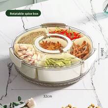 Frascos de especias con 8 compartimentos y tapas, recipientes de almacenamiento de condimentos de plástico para la cocina - 1 pieza - Ver 15