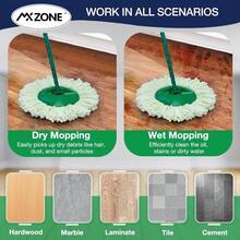 3 Pack Mop Libman Tornado, Spin Mop Replacement Head Compatible With Libman, Easy To Replace, Washable, Green And White (NOT For Old Version) - A-2PCS - View 6
