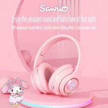 SANRIO 无线耳机 EM-699，可爱卡通大振膜 HIFI 音质，超长续航，音乐游戏两用，RGB 灯光，可折叠，佩戴舒适，无线有线通用耳机 - 查看 8