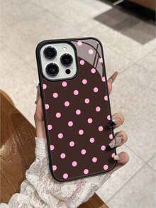 Brown Base Pink Polka Dot Glossy Phone Case Compatible With Apple 11/11 Pro/11 Pro Max, 12/12 Pro/12 Pro Max, 13/13 Pro/13 Pro Max, 14/14 Pro/14 Pro Max, 15/15 Pro/15 Pro Max, 16/16 Pro/16 Pro Max, 17/17 Pro/17 Pro Max And Galaxy S21/S21+/S21 Ultra, Galaxy S22/S22+/S22 Ultra, Galaxy S23/S23+/S23 Ultra, Galaxy S24/S24+/S24 Ultra And Other Popular Models, Featuring A Brown Base Color With Pink Polka Dot Elements, Made Of Glossy Material. - 免費試用 - 查看 3