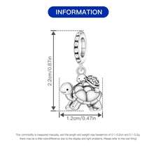 CYMYSS 1件可爱卡通风格925镀银镶嵌立方氧化锆海龟母子吊坠，女士珠宝礼物，情人节/生日礼物 - 彩色 - 查看 4