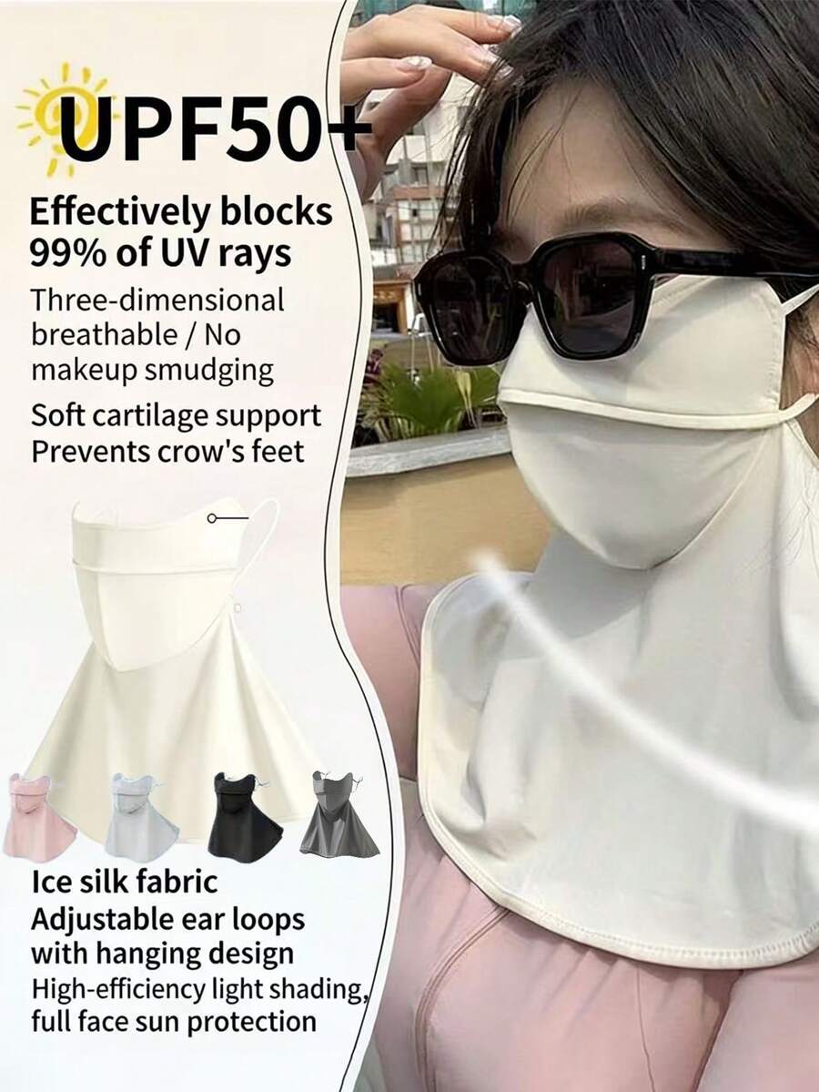 1 chiếc khẩu trang 5D mùa xuân & hè, khẩu trang che kín mặt thoáng khí chống tia UV dành cho nữ, thích hợp cho mùa hè. - Nhiều màu - Xem 1