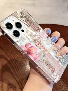 1个独特的十字架和圣母玛利亚图案透明TPU手机壳，具有防震防指纹功能，兼容 16 Pro/16 Plus、15/15 Pro Max/15 Pro、11/12/13/14 Pro Max、11 Pro/11 Pro Max、12 Pro/12 Pro Max、13 Pro/13 Pro Max、14 Pro/14 Pro Max及系列，软壳设计，时尚创意 - 彩色 - 查看 3