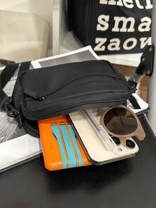 1pc Sling Bag, Waterproof Lightweight Camera Bag, Suitable For Travel And Daily Commute - Black - View 5