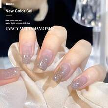 MIANEL 12ml 春季闪亮水钻亮片指甲油 2026 新款亮透明指甲油，适合春冬季美甲，专业美甲沙龙使用，UV凝胶美甲，红白美甲，情人节美甲 - 彩色 - 查看 9