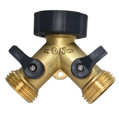 1 cái/bộ, làm bằng đồng nguyên khối, bộ chia vòi nước liền khối với gioăng chống thấm, bộ chuyển đổi ống chữ Y 3/4", van bi chia ống nước sân vườn có thể chia thành hai nhánh hai chiều, kết nối ren, bộ sản phẩm bao gồm đầu nối nhanh 1/2" và băng keo chống thấm, thích hợp cho việc rửa xe, tưới vườn, công viên và bãi cỏ. Phụ kiện.