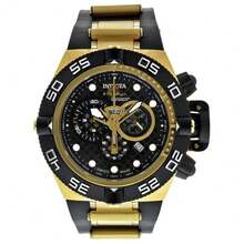 Invicta Men's 6583 Subaqua Noma IV Chronograph Black And Gold-Tone Polyurethane Watch - Một cỡ - Xem 2