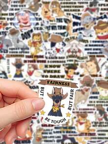 50pcs Wild West Cowboy Stickers Western Animal Vibes For Journal, Phone Case, Tablet, Water Bottle, Helmet, Bike, Luggage, Durable Waterproof Decals - Multicolor - View 5