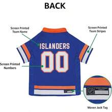 Pet Jersey - DOG JERSEY, XX - Large. A Premium Big Jersey Dogs Cats To Look Just Like Real Hockey Player - Small + New York Islanders - View 10