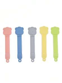 1pc Plastic Bear Shaped Cat Treat Squeezer Dispenser, Hands-Free Pet Food Feeder Spoon - 15ml - View 1