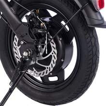 14-Inch Foldable Adult Electric Bicycle, 330 Lb Load Capacity, Maximum Speed 20 Mph, 48V Lithium Battery With Approximately 18-28 Miles Of Range, 14-Inch Tires, Portable Folding Design, Suitable For Outdoor Riding And Exercise, Urban Commuting, Removable Lithium Battery, Centrally Mounted Shock Absorber, Battery Level Display, Speed Switch, Adult Gift. - View 2