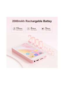 Oilsky 80GB MP3 Player, Supports Bluetooth And WiFi, Plays MP3 And MP4 Music, Built-In Spotify, Music, Deezer, Audible And Other Music Players, Equipped With Browser, 4.0 Inch IPS Touchscreen Android System, With Speaker And FM Radio, Supports Up To 512GB Storage. - Type C - 查看 8