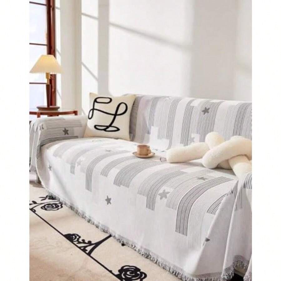 sofás y sofásGugxiom Fundas de sofá Estilo Bohemio Funda de Sofá Reversible de Chenilla Cubre Sala en L para sofá de 3 plazas 2 plazas y 1 Plaza Gris 180 * 130cm - Gris - Ver 1