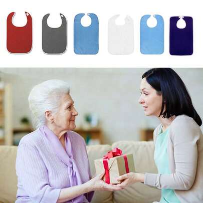Adult Bibs, Soft & Lightweight Daily Care Bib, Essential For Elderly Dining & Recovery, Keeps Clothes Clean, Great Gift For Seniors