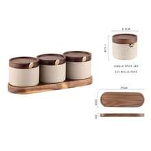 1pc/2pcs/3pcs Ceramic Seasoning Jars With Lids And Spoons, Kitchen Salt Sugar Storage Canisters With Tray, Spice Bottles - Short Terracotta Seasoning Jars In Various Styles - View 8