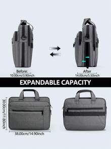 15.6-Inch Laptop Bag, Waterproof Computer Messenger Bag, Expandable Briefcase, Unisex, Travel, College, Business Laptop Bag - Multicolor - View 6