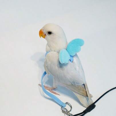 Parrot Flight Single Harness Ultralight Leash, Peony Phoenix Cockatiel Parakeet Walking Tether