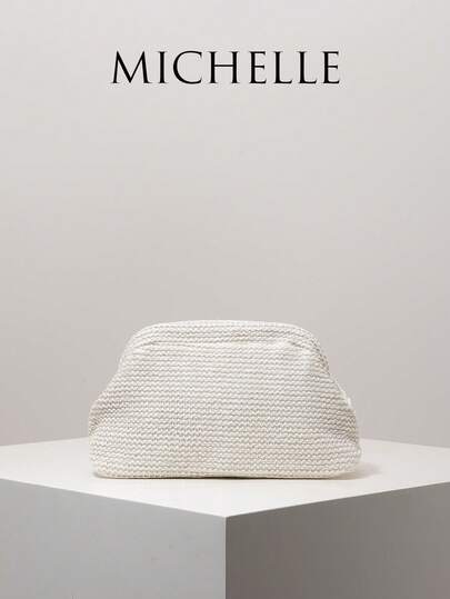 Bohemian Style Crochet Handbag, Women's Summer Beach Bag, Travel & Holiday Essential, Random Pattern