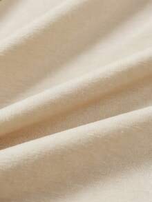 2026新款春夏爱心豹纹印花T恤，休闲圆领短袖上衣，适合日常穿着 - 卡其色 - 查看 5