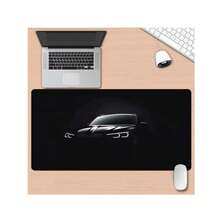 1 pieza Alfombrilla de ratón grande de diseño de coche negro de moda, accesorios de escritorio de goma antideslizante para oficina y juegos, alfombrilla para teclado decorativa - Tapete para ratón - Ver 2
