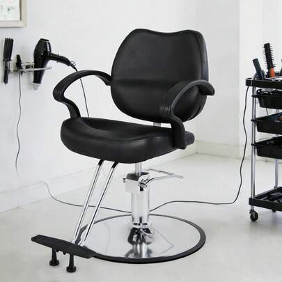 Artist hand Hydraulic Salon Chair Extra Wide Seat For Hair Stylist Barber Spa Home