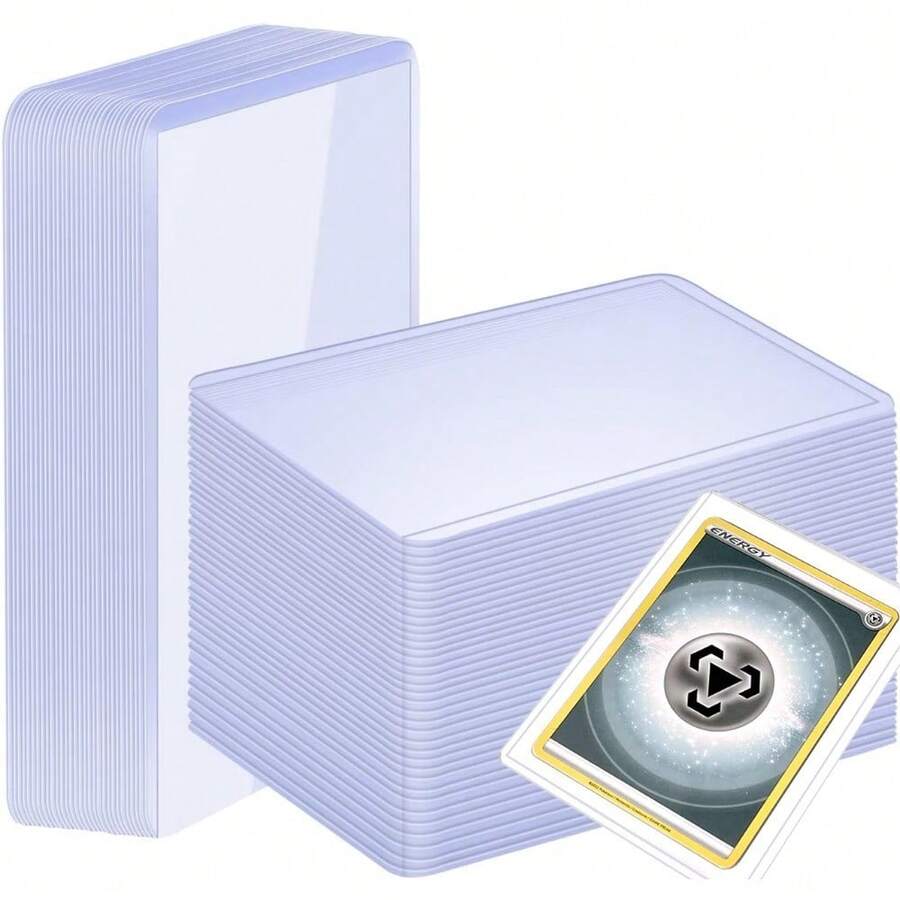 50pcs 3" X 4" Rigid Plastic Card Sleeves, Suitable For Baseball Cards, Sports Cards, Collectible Cards, And Trading Cards - Multicolor - View 1