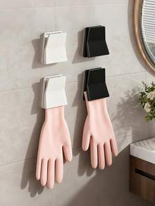 自粘式墙钩，无需钻孔，可调节弹簧毛巾架，适用于浴室、厨房、家庭、办公室、酒店 - 彩色 - 查看 2