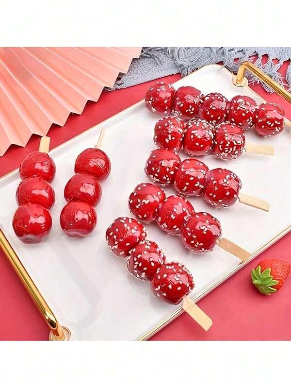 100pcs 8.99cm Bamboo Skewers - Ideal For Appetizers, Fruits, Sausages, BBQ And Party Favors - Durable And Easy To Use Bamboo Sticks