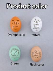 Personalized Easter Egg With Name – Custom Easter Gift For , First Easter, Easter Basket Stuffers,Wooden Easter Egg Personalized Custom Name Wooden Easter Gift (1pc Wooden Egg, Egg Holder) - Multicolor - View 5