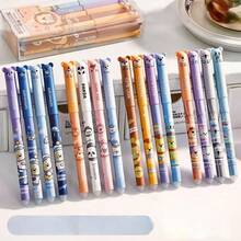 1/2/4支装（随机款式）动物造型可擦笔套装，多种动物图案，适合学生返校礼物，舒缓压力软胶玩具，可爱按压式圆珠笔，时尚外观，耐用防漏设计，必备文具 - 套裝 - 查看 1