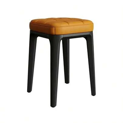 スタッキングチェア クッション付き 四角 スタッキングスツール 化粧椅子 ダイニングチェア ふわふわ 耐荷重 防滑 積み重ね可能 リビング 玄関 寝室 30*30*46cm