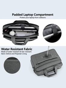 15.6-Inch Laptop Bag, Waterproof Computer Messenger Bag, Expandable Briefcase, Unisex, Travel, College, Business Laptop Bag - Multicolor - View 4