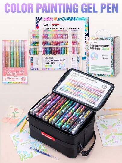 252pcs Multicolor Ballpoint Pen Set, 234 Colors, Quick-Drying Smooth Writing, Large Capacity Stackable Colored Markers 0.6mm, Ideal For Professional Art Projects