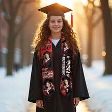 1PC Personalized Graduation Stoles, Custom Name & Photo Graduation Sash, Class Of 2026 Graduation Gifts - 62"X4.5" - Multicolor - View 2